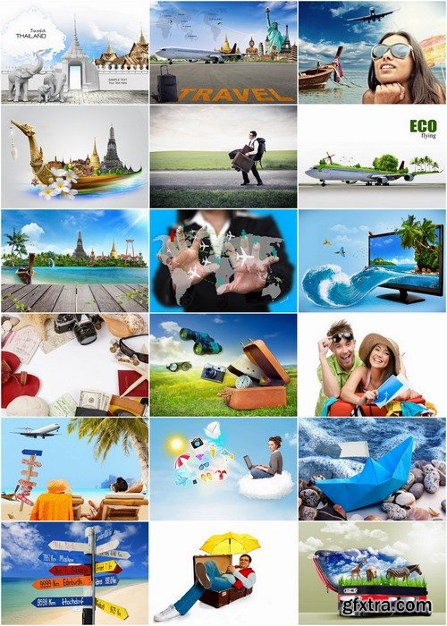 Creative photos with travel theme from stock - 25 HQ Jpg