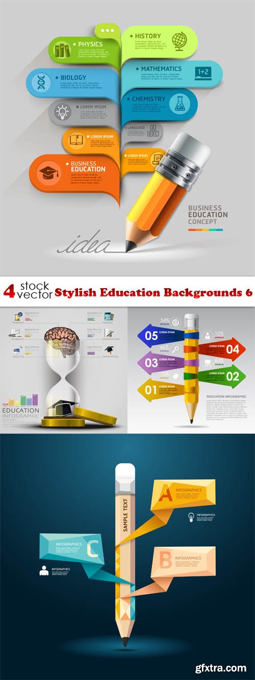 Vectors - Stylish Education Backgrounds 6