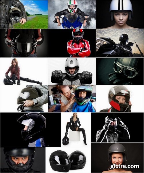 Collection of people in motorcycle helmets 25 HQ Jpeg