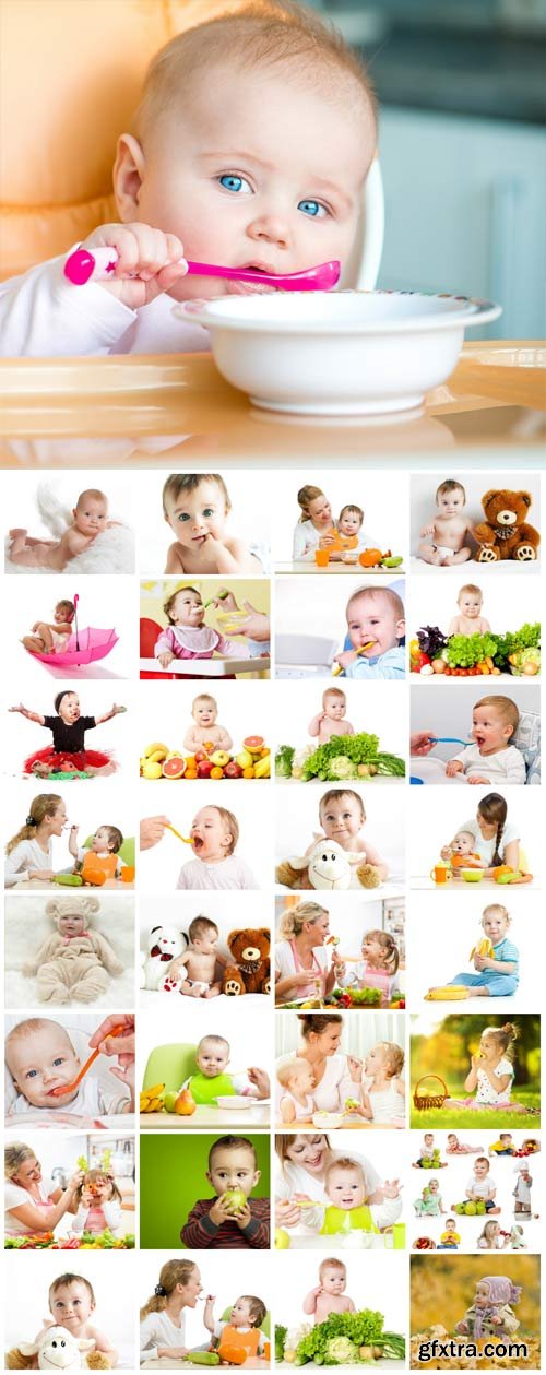Happy little children, kids - stock photos Happy little children, kids - stock photos