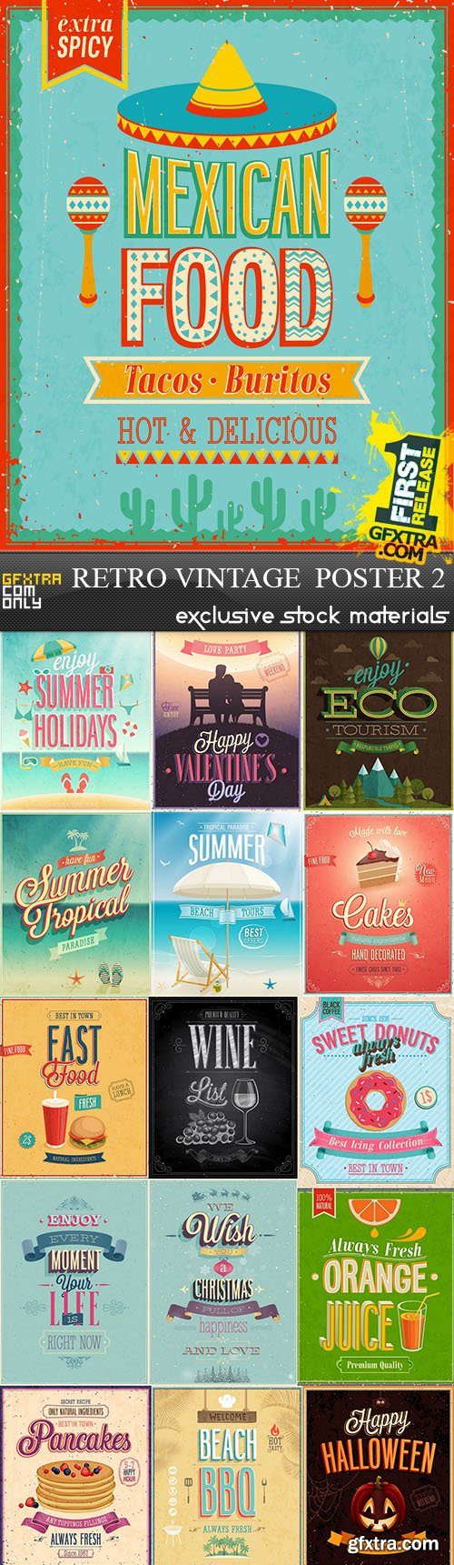 Retro Vintage Poster 2, 25xEPS