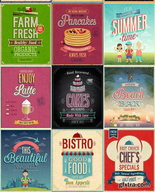 Retro Vintage Poster 2, 25xEPS
