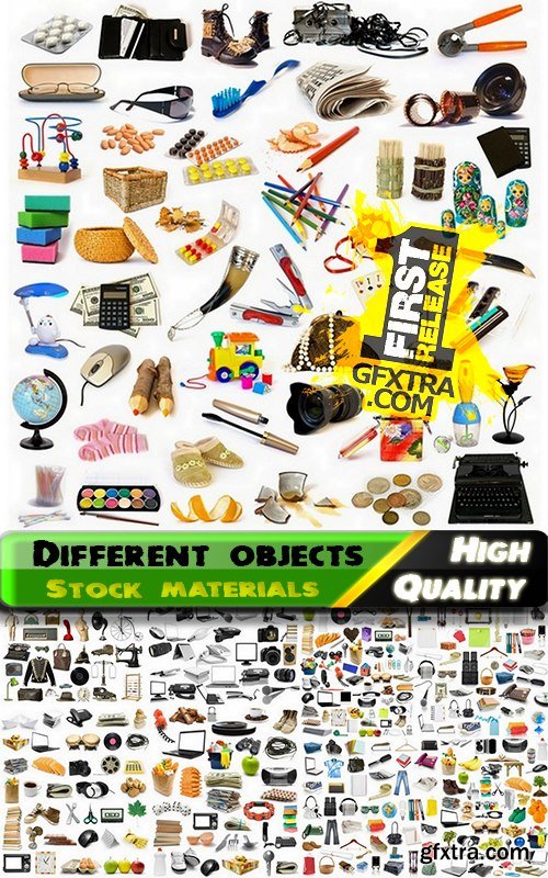 Big set of different objects isolated on white - 25 HQ Jpg