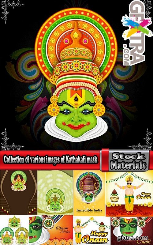 Collection of various images of Kathakali mask 25 Eps
