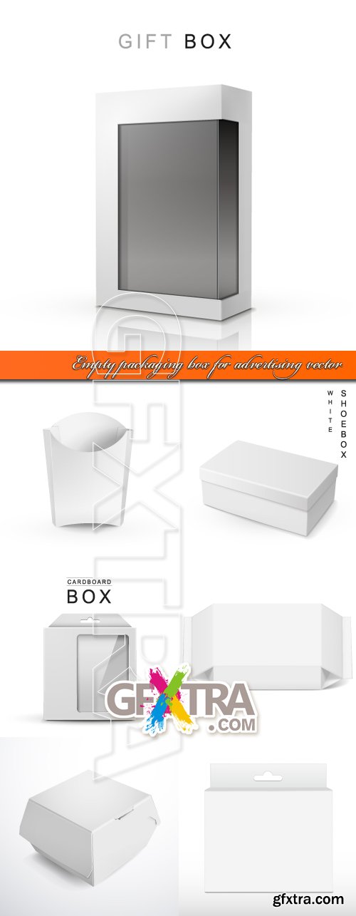 Empty packaging box for advertising vector