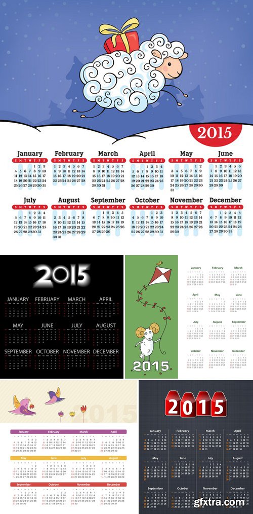 Stock Vectors - Calendar 2015 6