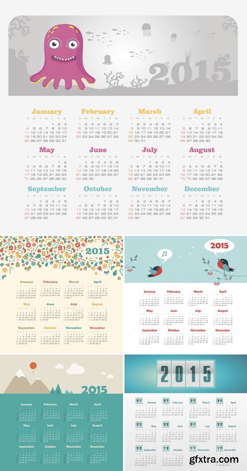 Stock Vectors - Calendar 2015 5