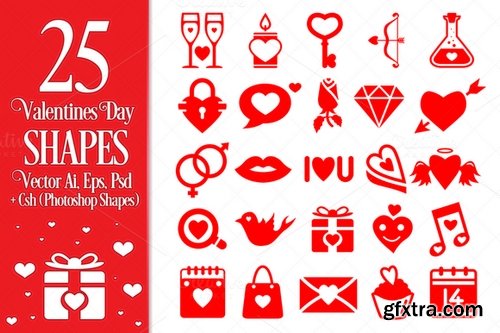 Valentines Day Vector Shapes - CM 155419