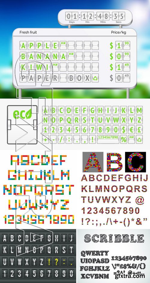 Stock Vectors - Alphabets 6