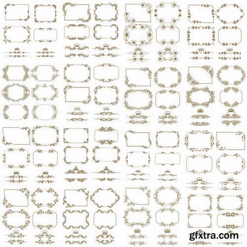 Decorative frames for page decoration - 25 Eps