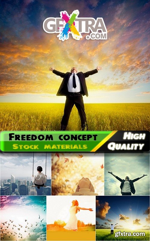 Freedom concept and happy and free people - 25 HQ Jpg