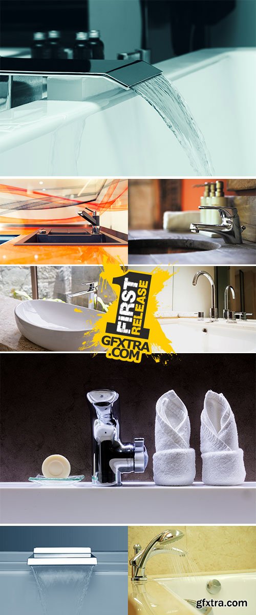 Stock Photo Luxury water tap in spa