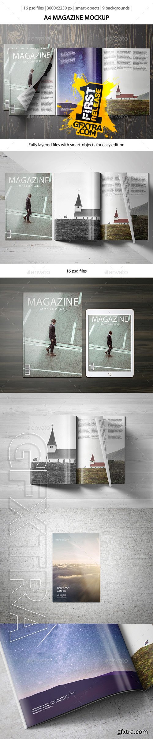 Graphicriver - A4 Magazine Mockup 9992209
