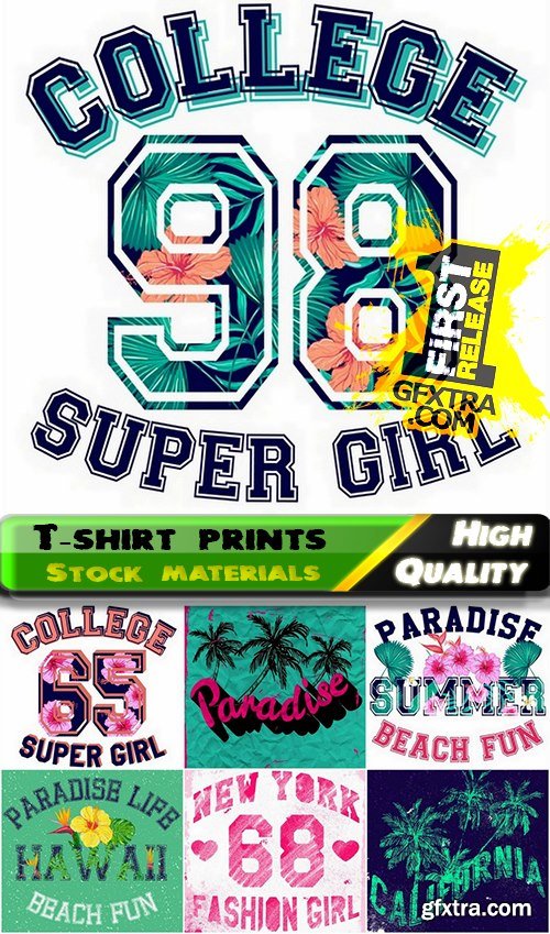 T-shirt prints design in vector from stock 38 25xEPS