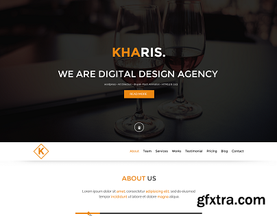 Kharis One Page PSD Template