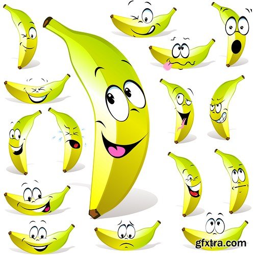 Bananas Collection - Vector Stock, 25xEPS