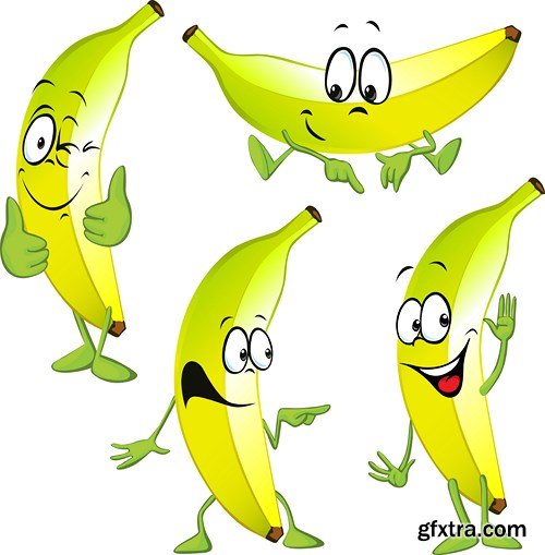 Bananas Collection - Vector Stock, 25xEPS