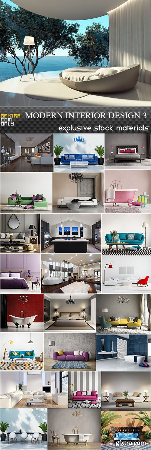 Modern Interior Design Collection 3, 25xUHQ JPEG