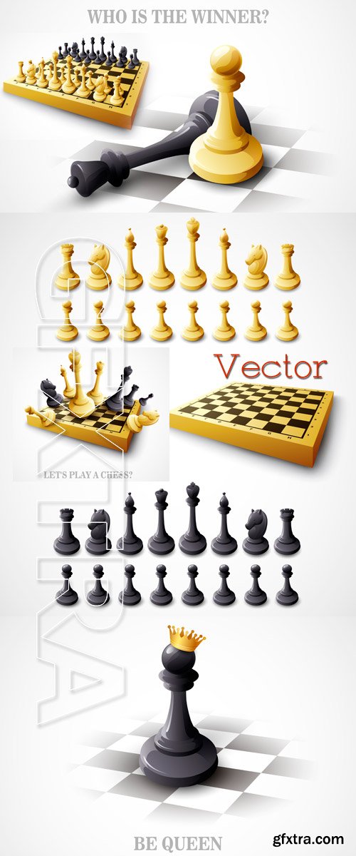 Chess round in Vector Chess round in Vector