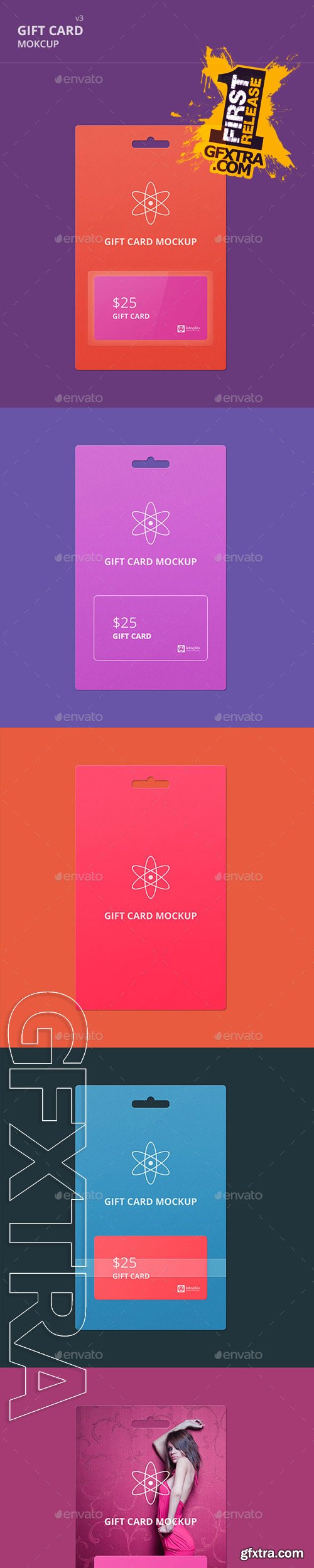 Graphicriver - Gift Card Mockup v3 9843908