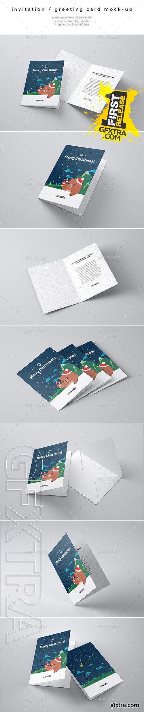 Graphicriver - Invitation / Greeting Card Mock-Up 9789347