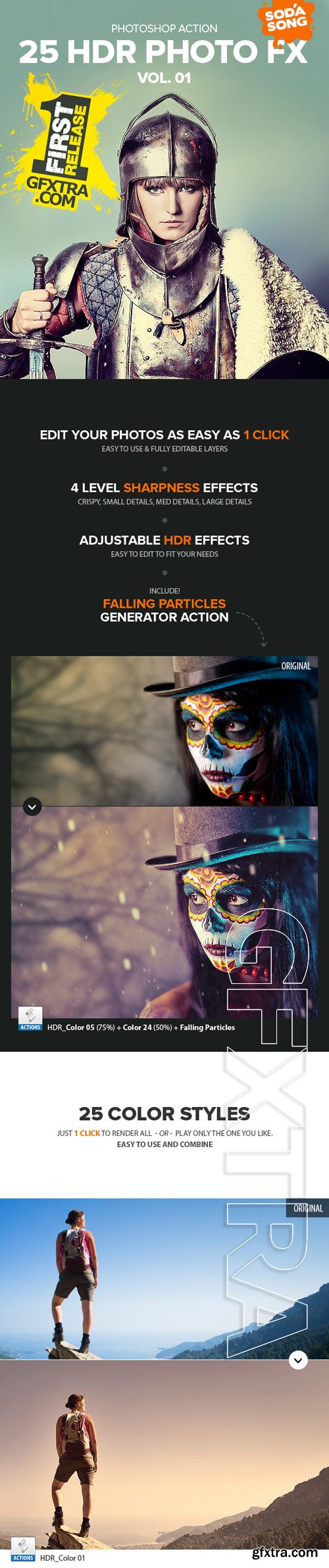 Graphicriver - 25 HDR Photo FX V.1 - Photoshop Action 9830843