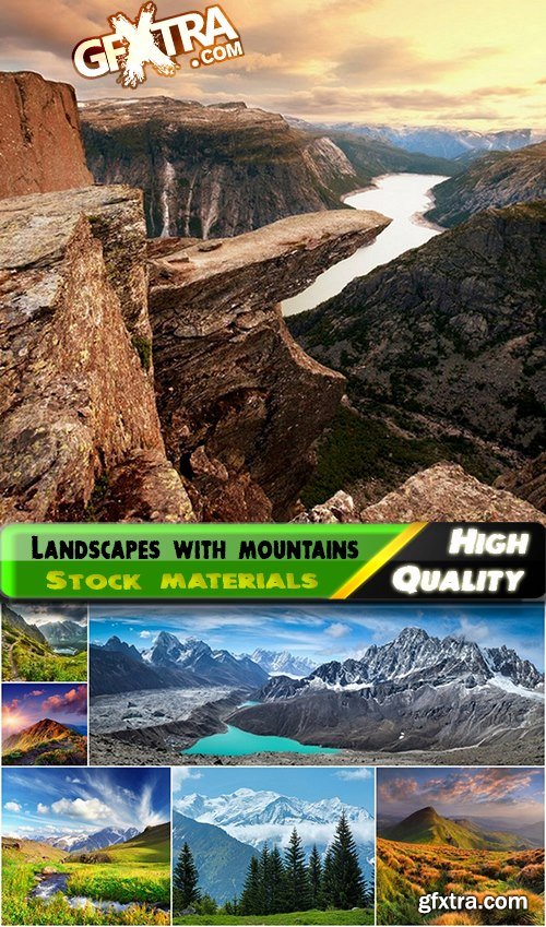 Beautiful landscapes with mountains and rocks - 25 HQ Jpg