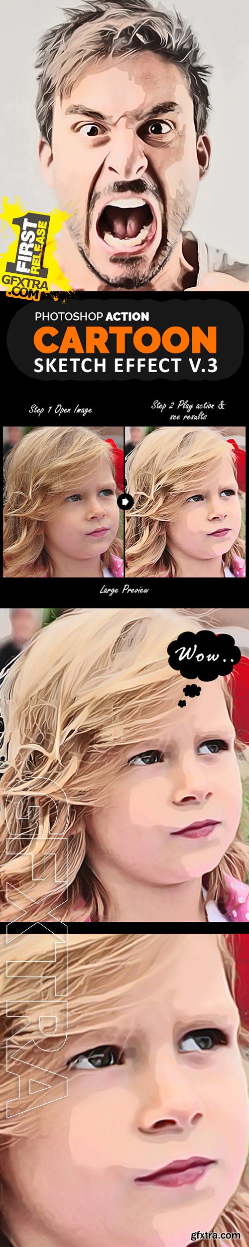 Graphicriver - Cartoon Sketch V3 - Photoshop Action 10155669