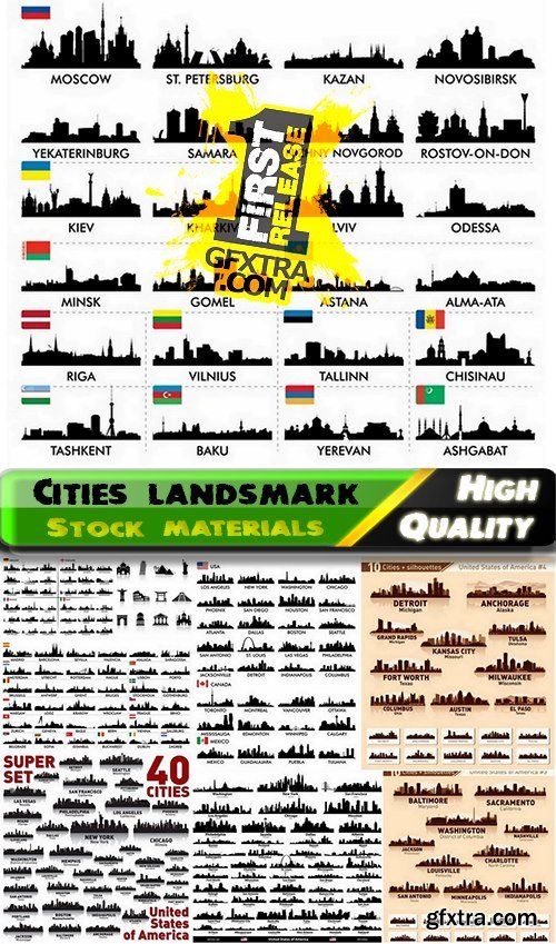 Different cities landsmark and skyline 3 - 25 Eps