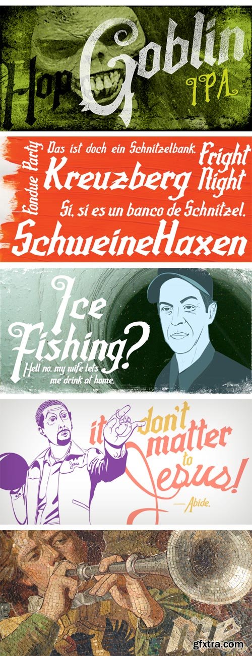 King Of Prussia Font Family - 3 Fonts $40