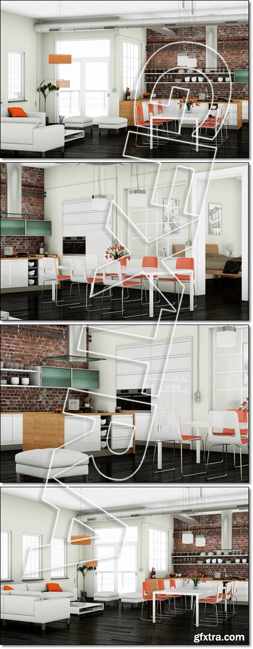 Modern, trendy Designed by a living room - Stock photo