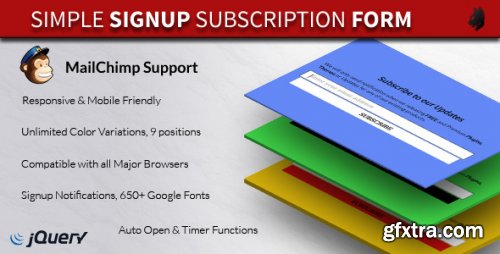 CodeCanyon - Simple Subscription Popup-jQuery Email Signup Form v1.43