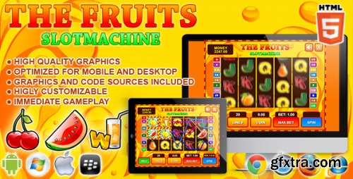 CodeCanyon - Slot Machine The Fruits - Casino HTML5 Game