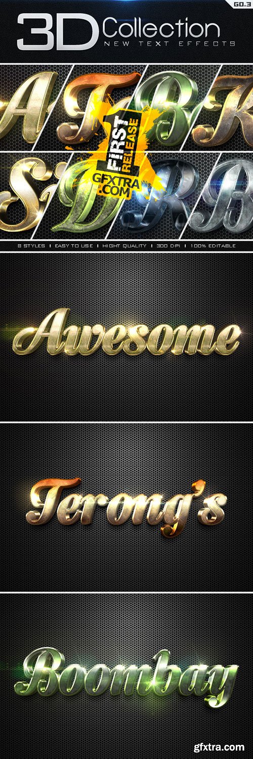 Graphicriver - New 3D Collection Text Effects GO.3 9656922