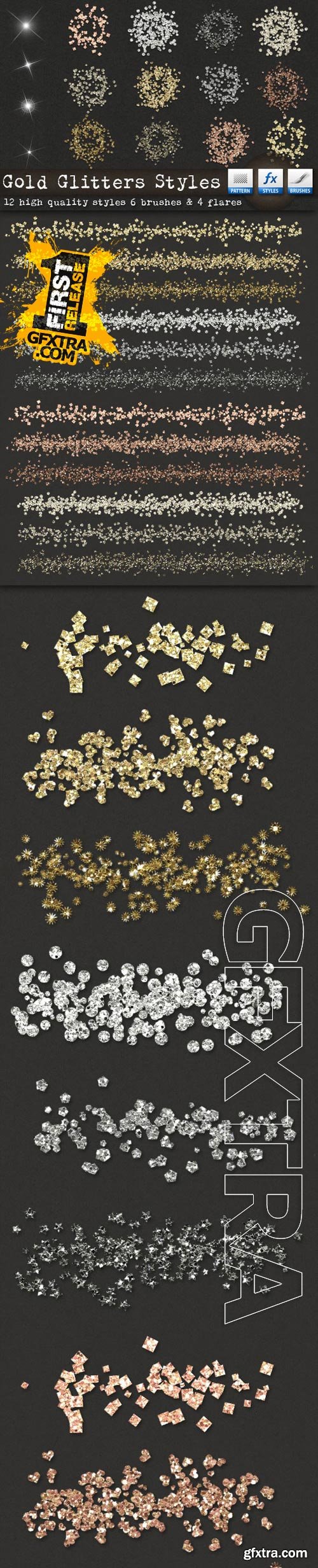 Graphicriver - Gold Glitters Styles 9525579