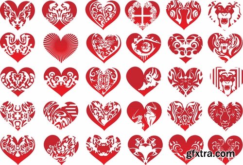 Set of different tattoos in vector from stock - 25 Eps