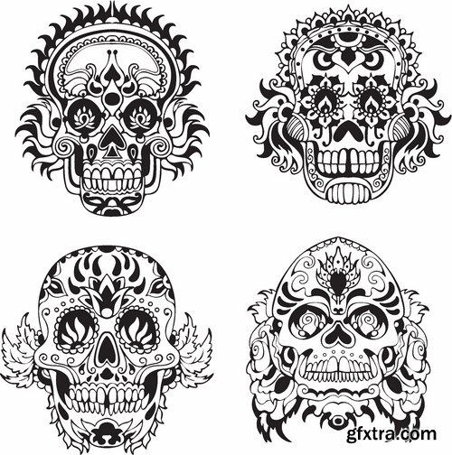Set of different tattoos in vector from stock - 25 Eps