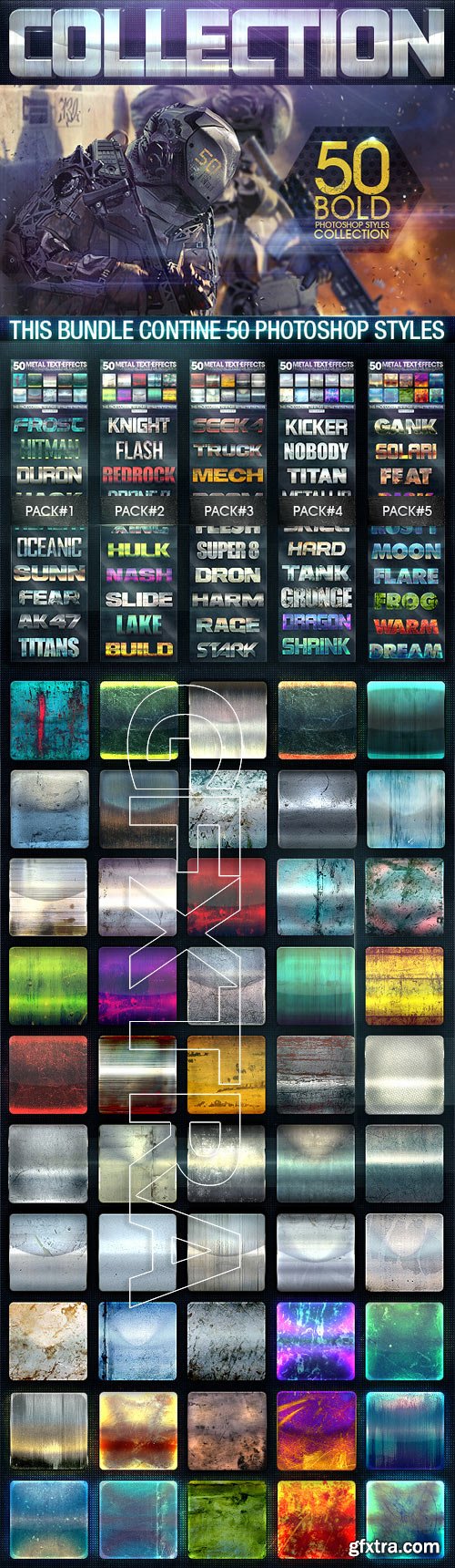 Graphicriver - 50 Metal Text Effects [Bundle V2] 9537360