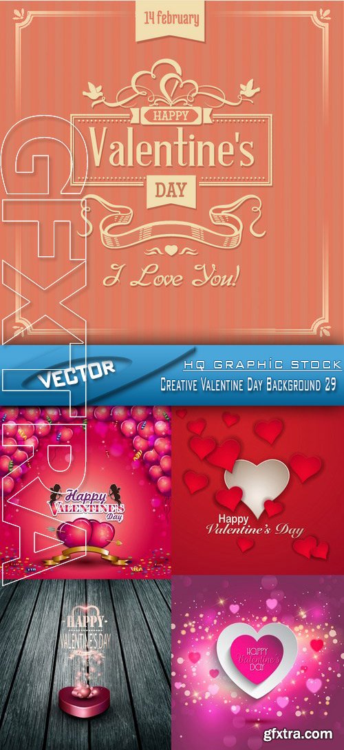 Stock Vector - Creative Valentine Day Background 29