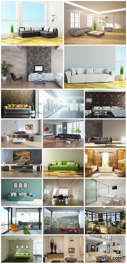 Interior, furniture, sofas - stock photos Interior, furniture, sofas - stock photos