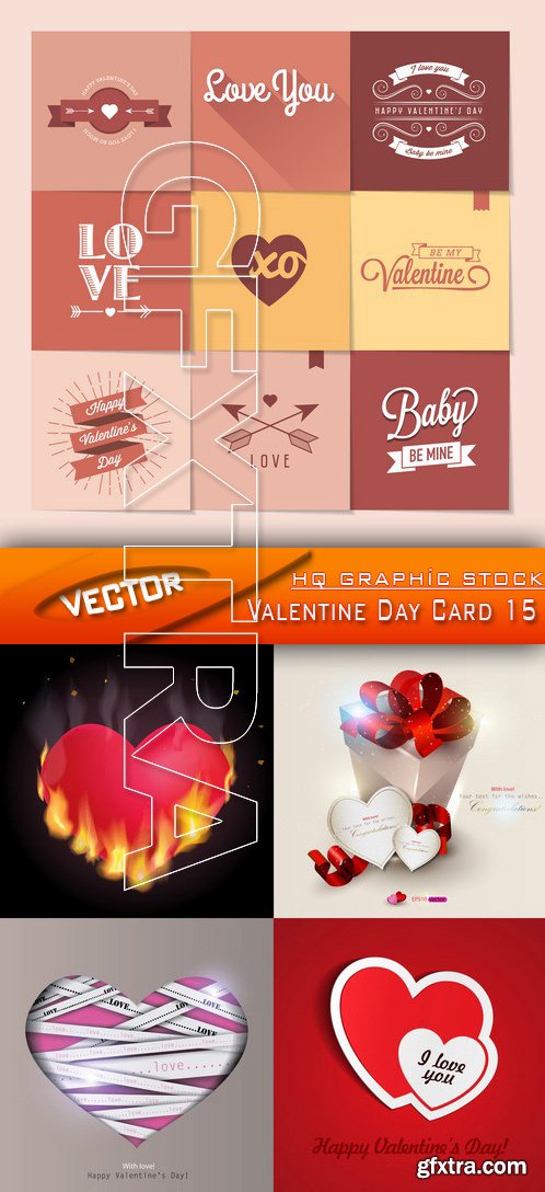 Stock Vector - Valentine Day Card 15