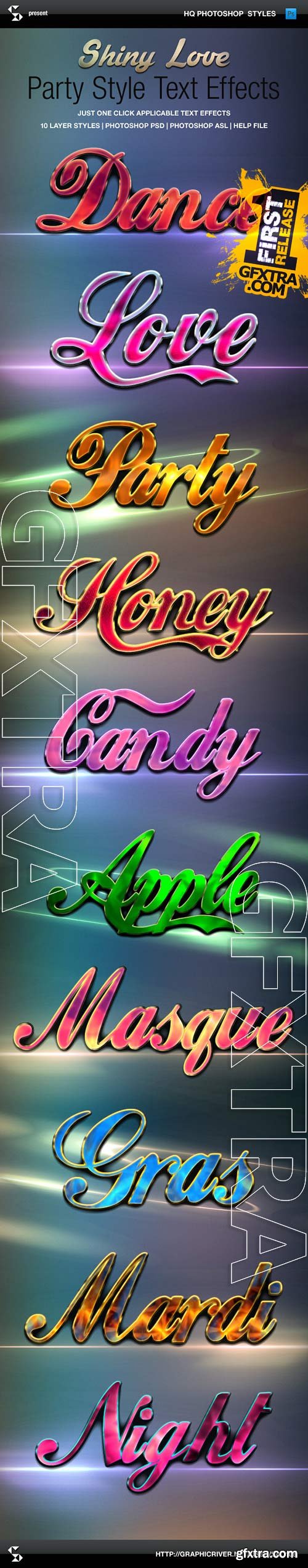 Graphicriver - Shiny Love Party Style Text Effects 10027902