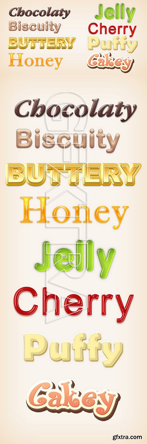 GraphicsFuel - Yummy Photoshop Text Styles