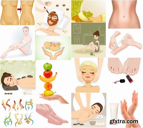 Skin Care logos and spa treatments - 25 Eps