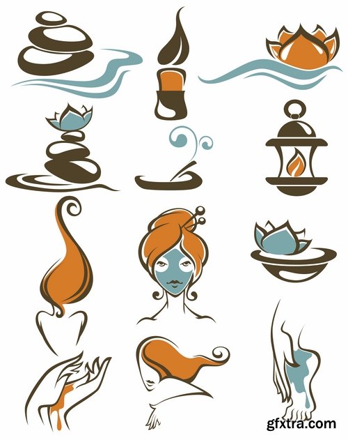 Skin Care logos and spa treatments - 25 Eps