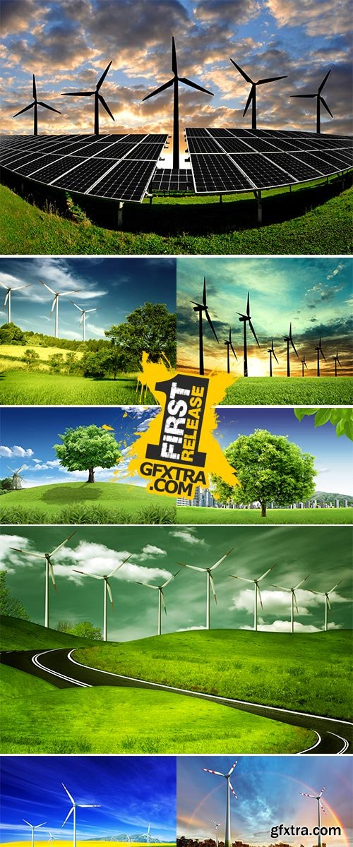 Stock Photo Eco power in nature landscape