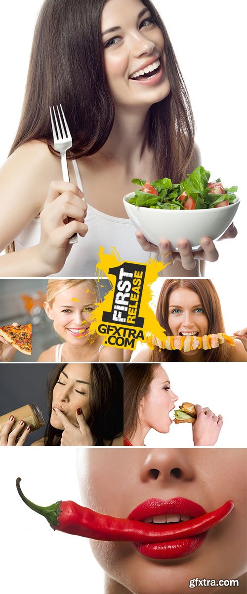Stock Photo Woman and food