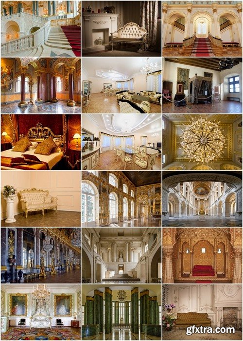 Interior of the royal and luxury castles and mansions - 25 HQ Jpg