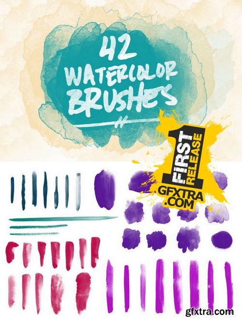 42 Watercolor Brushes - CM 181963