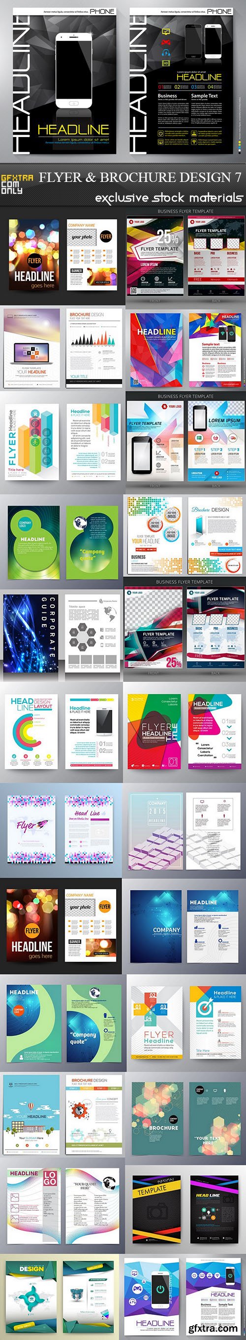 Flyer and Brochure Design 7, 25xEPS